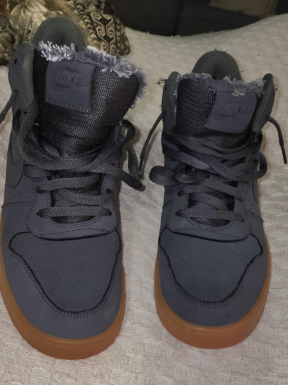 Nike High-Top Sneakers in Charcoal with Gum Sole GUC